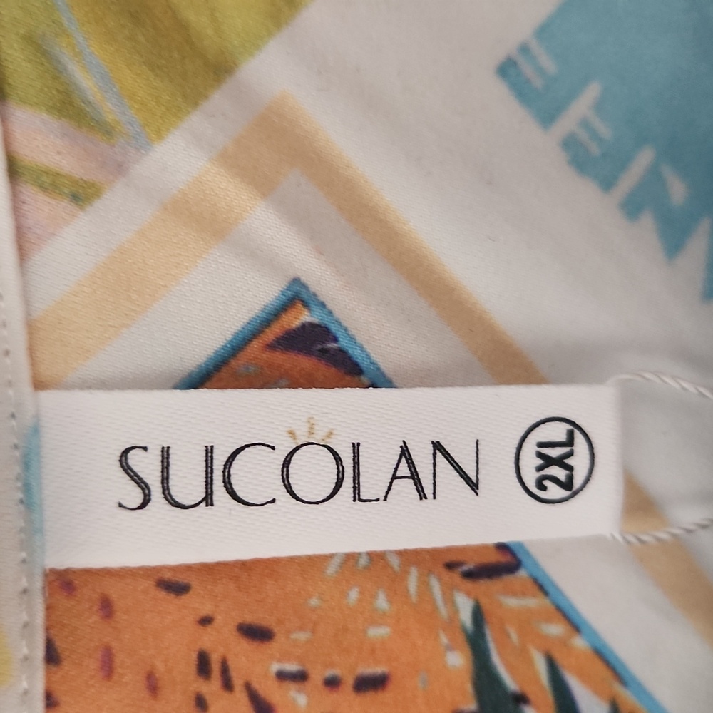 Sucolan Colorful Button-Up Shirt - Picture 2 of 9